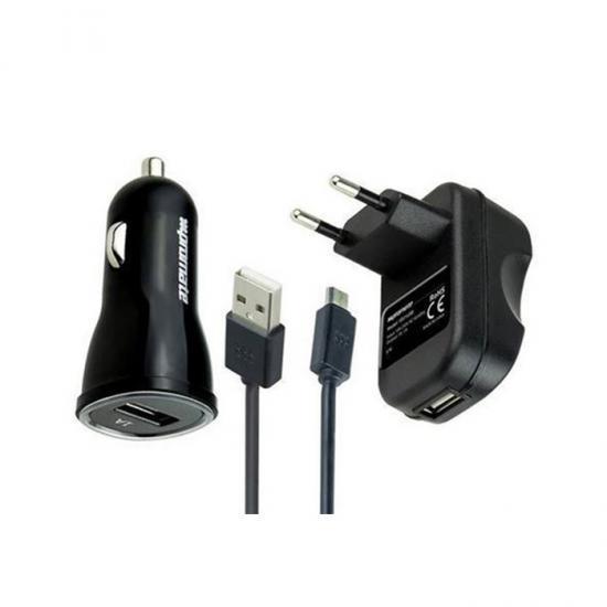 شارژر دیواری و فندکی و کابل پرومیت Promate chargMate-EU1 Charge Kit